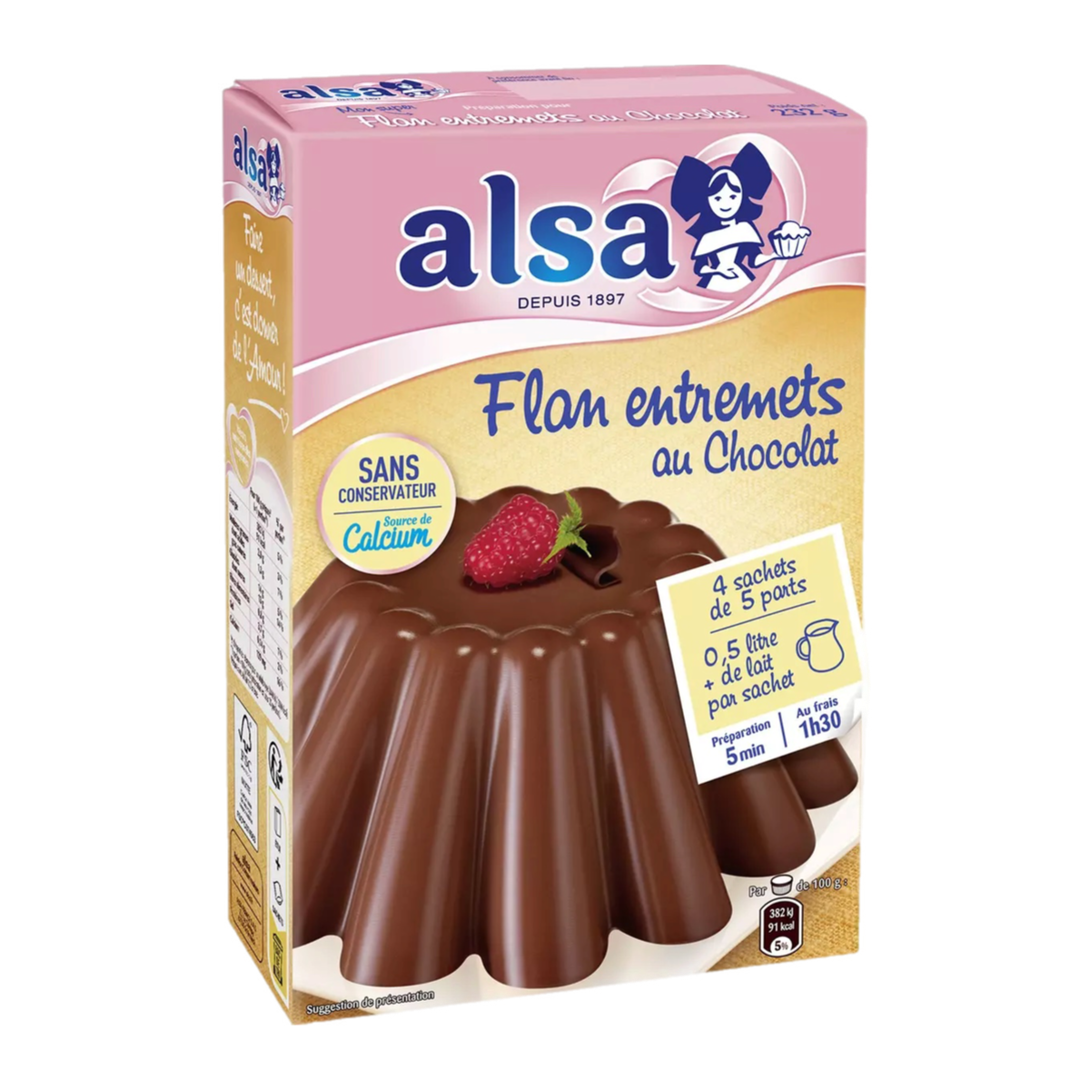 Alsa - Préparation flan entremets au chocolat 232g