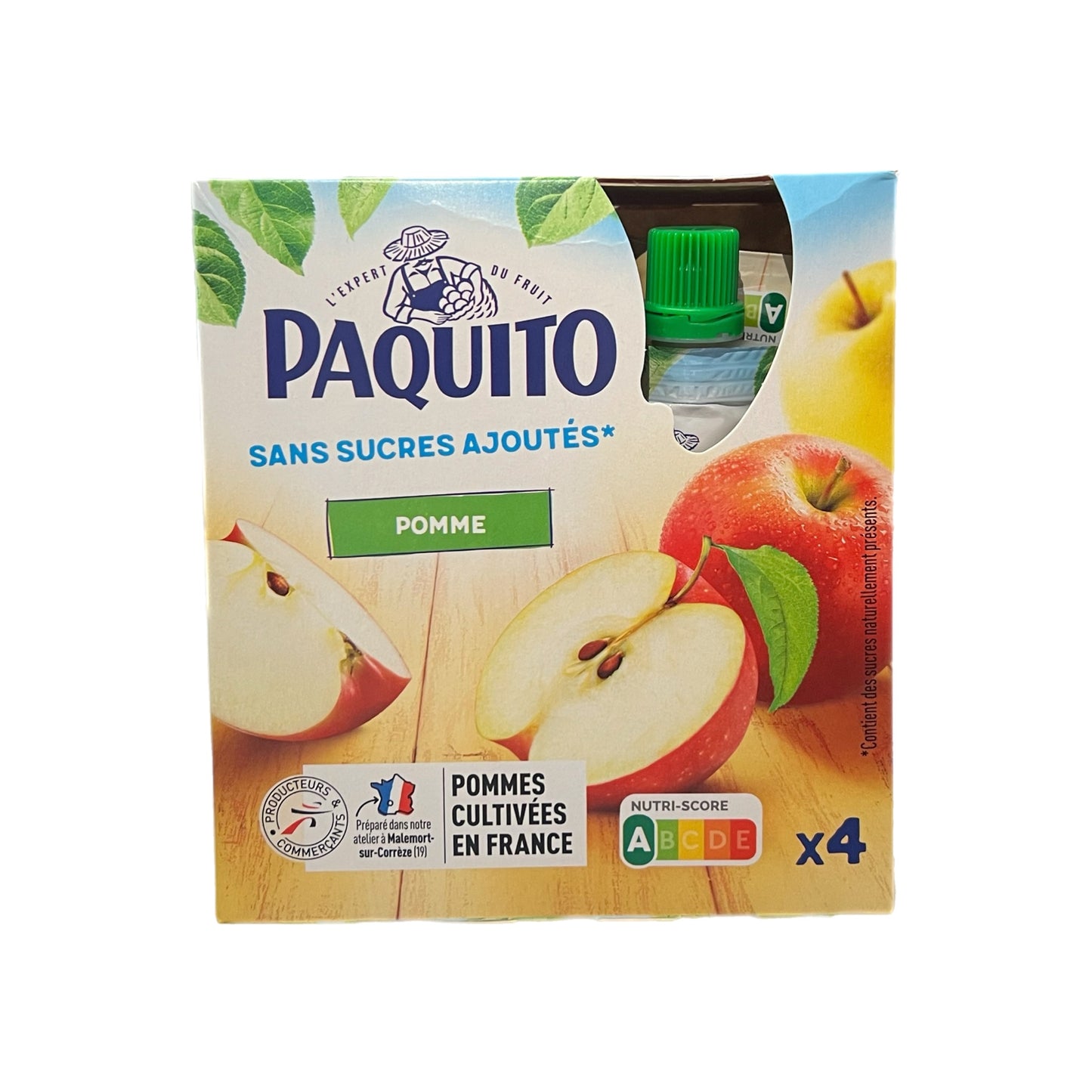 Paquito - compotes pomme 4x90g 10.50₪