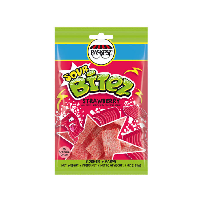 Paskesz - Sour Mini Belts fraise 115g 8.50₪