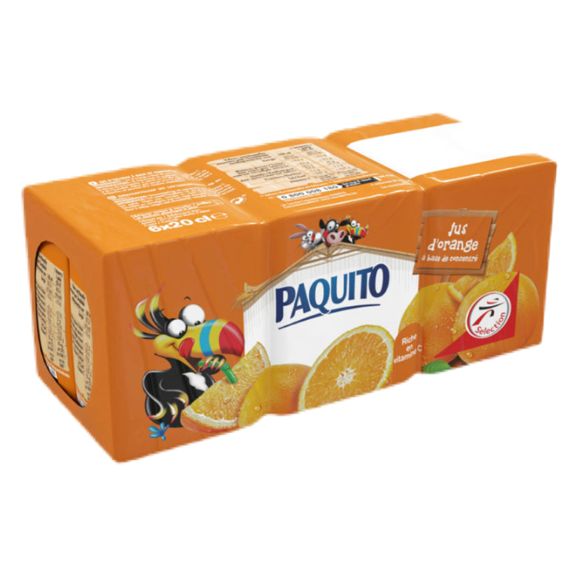 Paquito - briques jus d'orange 6x20cl 15₪