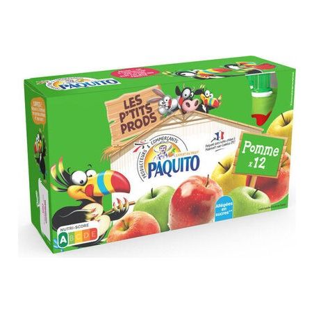 Paquito - Gourdes compote pomme 12x90g 26.50₪