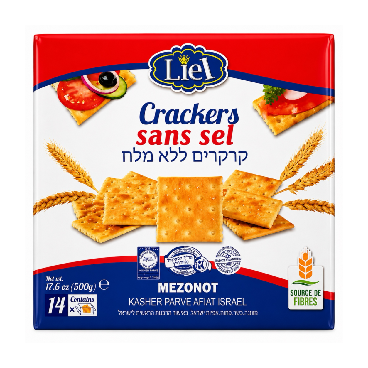 Liel - Crackers sans sel 500g 11.50₪