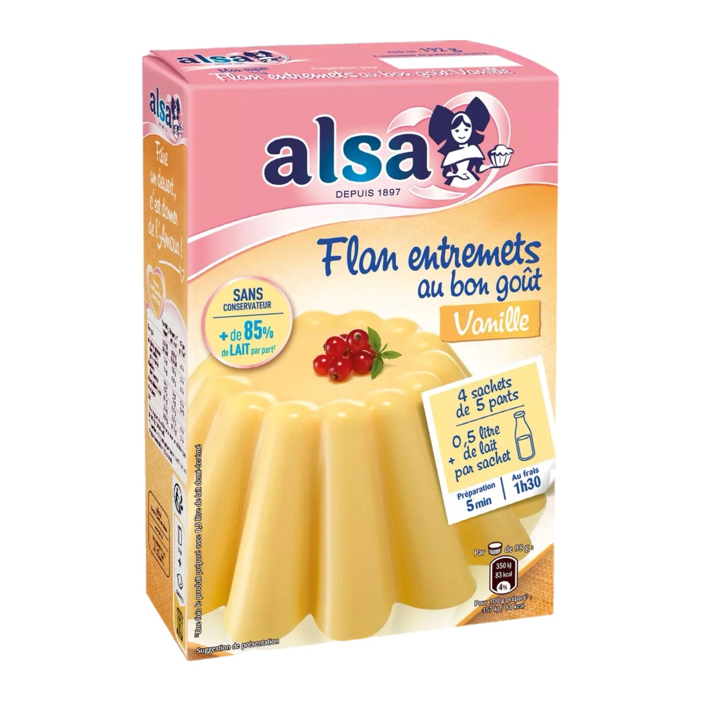 Alsa - Préparation pour flan entremets saveur vanille 192g