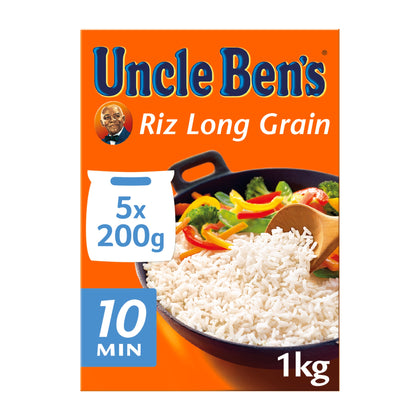 Riz Long Grain 1kg (Sachet Cuisson - 5x200g)