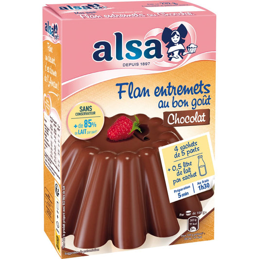 Alsa - Préparation flan entremets au chocolat 232g 14₪
