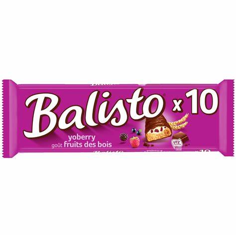 Balisto - Barres chocolatées crème au lait et fruits des bois