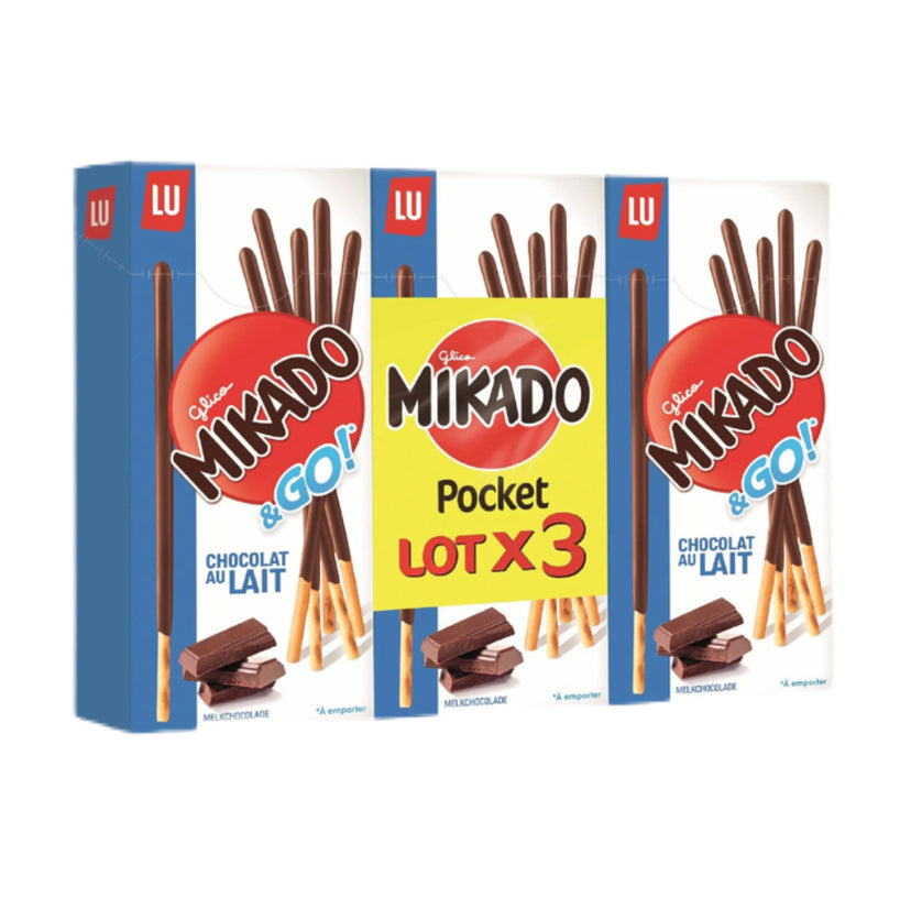 LU - Mikado Biscuits chocolat au lait les 3x39g 15₪